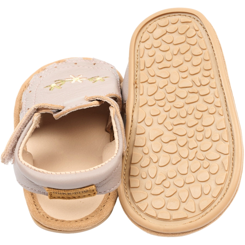 Mikk-Line Prewalker Læder Sandal m/ Hjerte Prewalker Bark