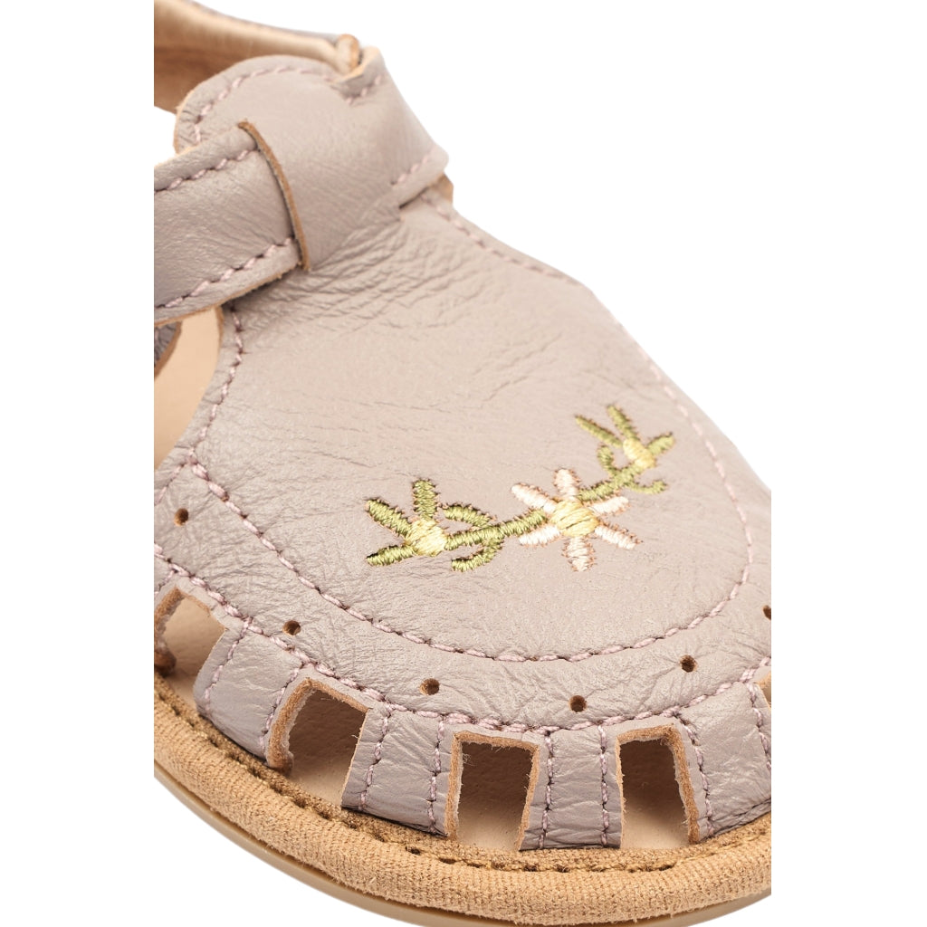 Mikk-Line Prewalker Læder Sandal m/ Hjerte Prewalker Bark