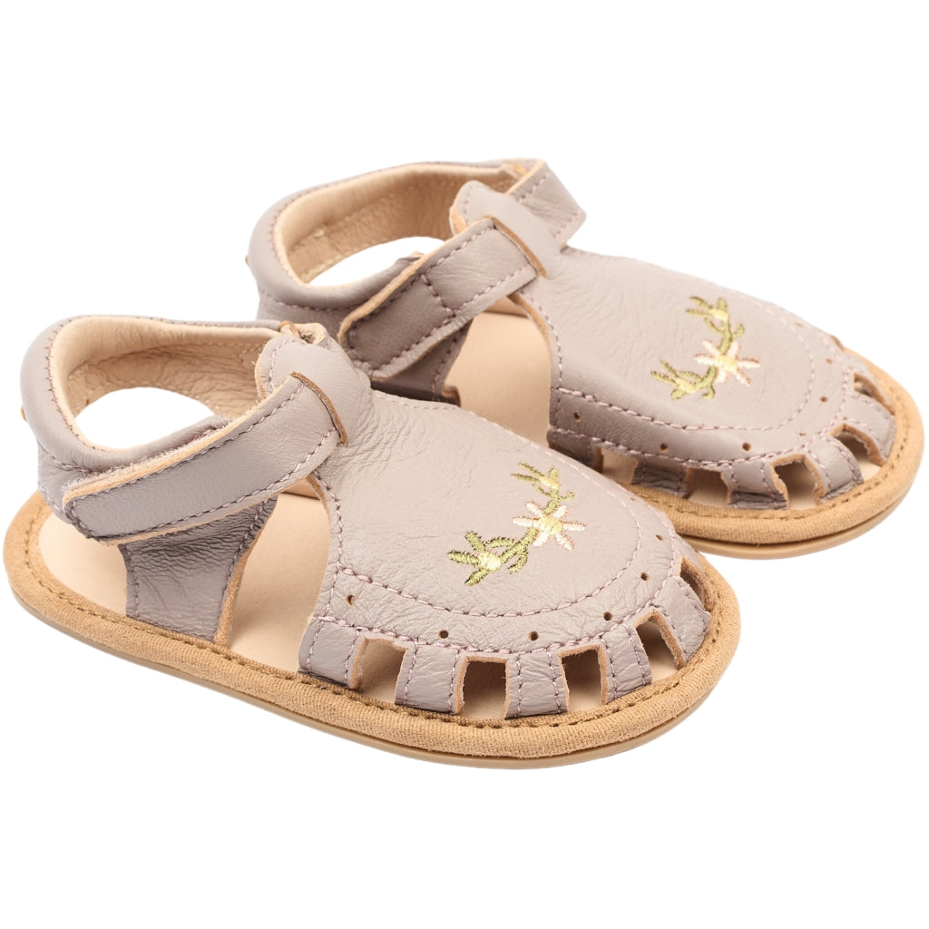 Mikk-Line Prewalker Læder Sandal m/ Hjerte Prewalker Bark