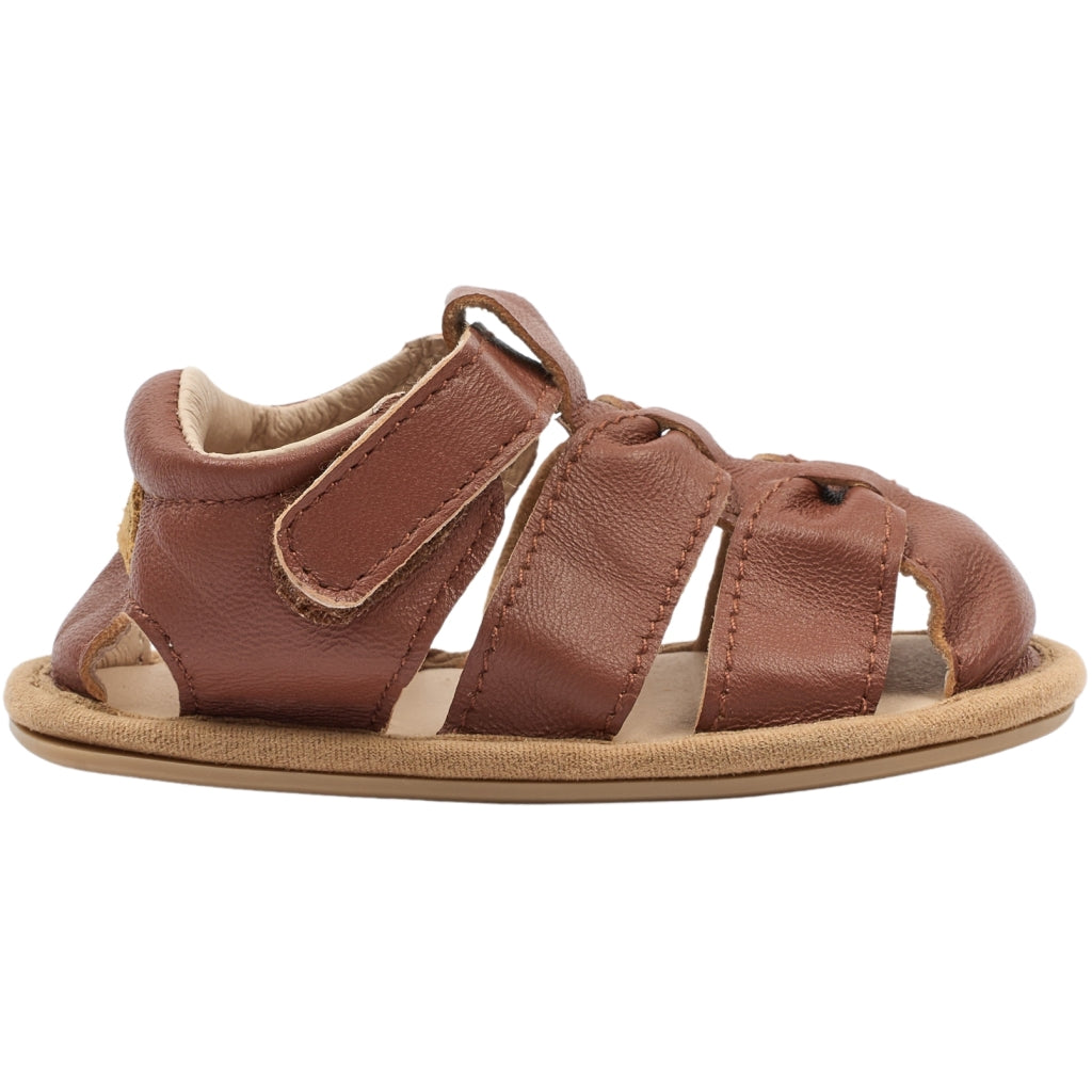Mikk-Line Prewalker Læder Sandal m/ Hjerte Prewalker Cognac