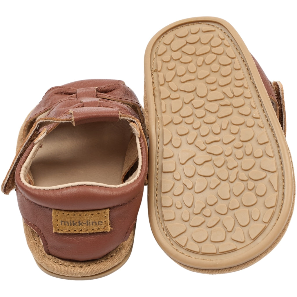 Mikk-Line Prewalker Læder Sandal m/ Hjerte Prewalker Cognac