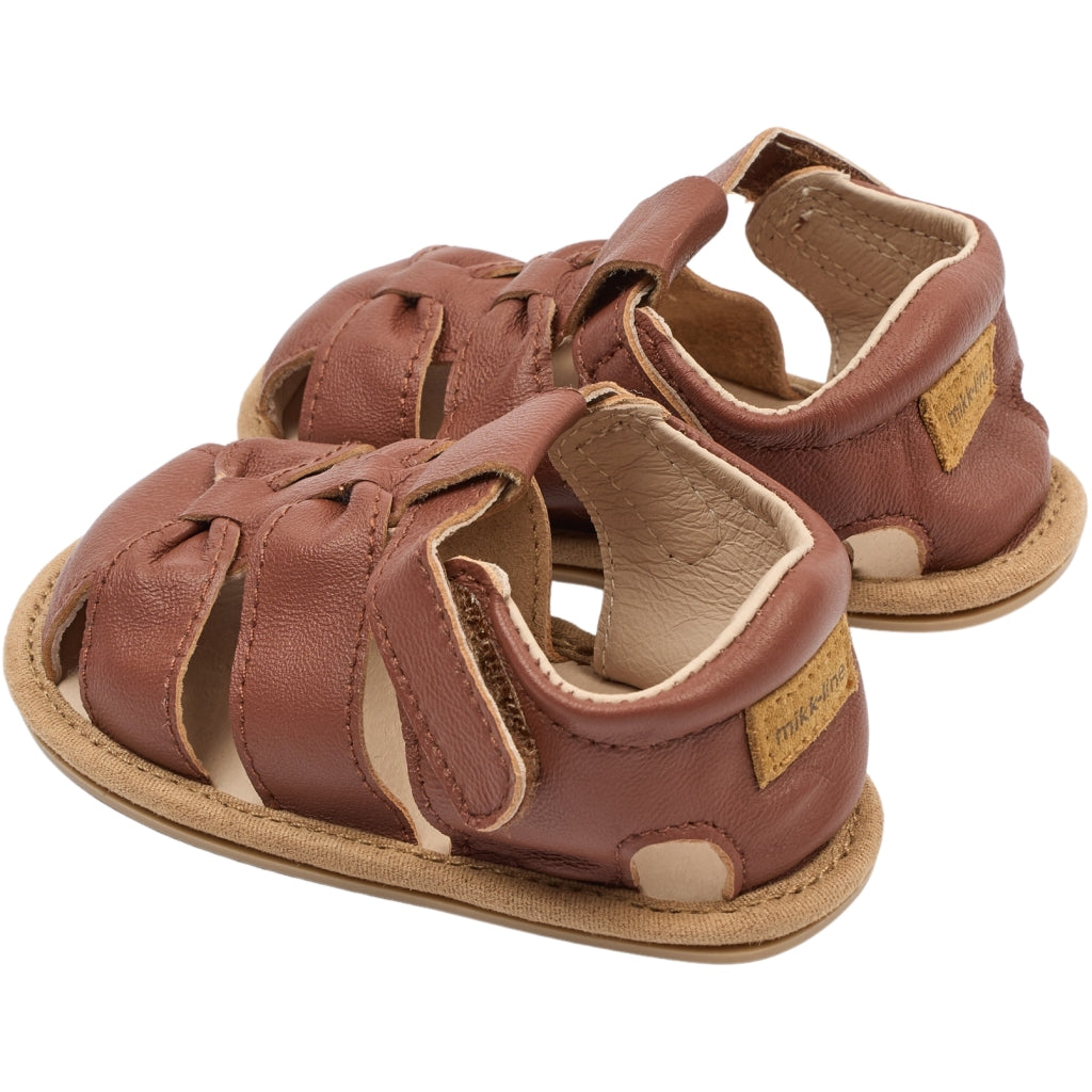 Mikk-Line Prewalker Læder Sandal m/ Hjerte Prewalker Cognac