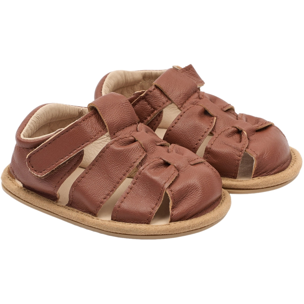 Mikk-Line Prewalker Læder Sandal m/ Hjerte Prewalker Cognac