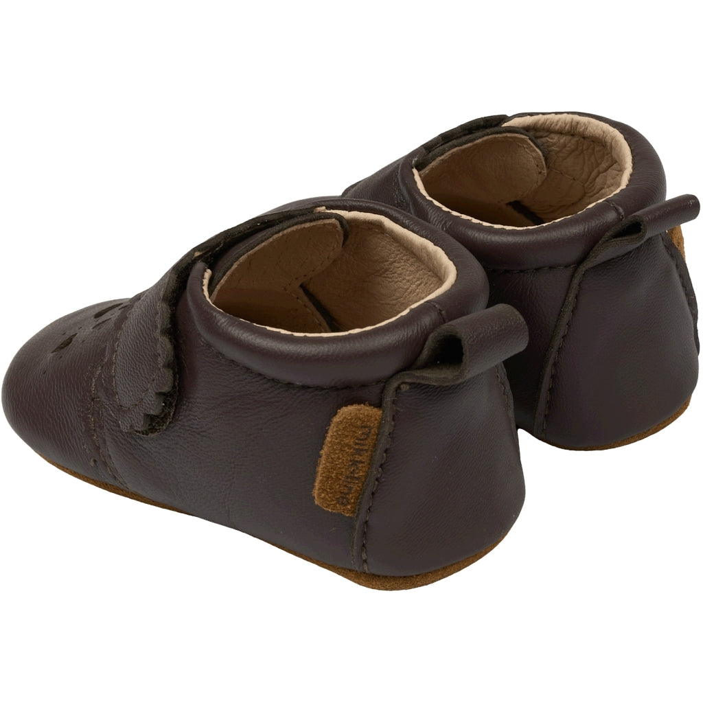 Mikk-Line Prewalker Leather Heart Prewalker Raisin
