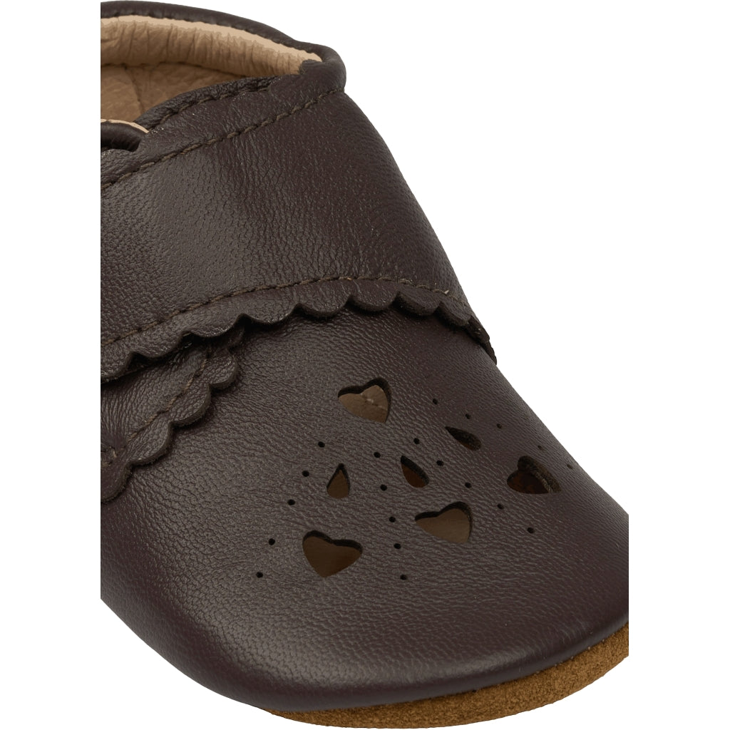 Mikk-Line Prewalker Leather Heart Prewalker Raisin