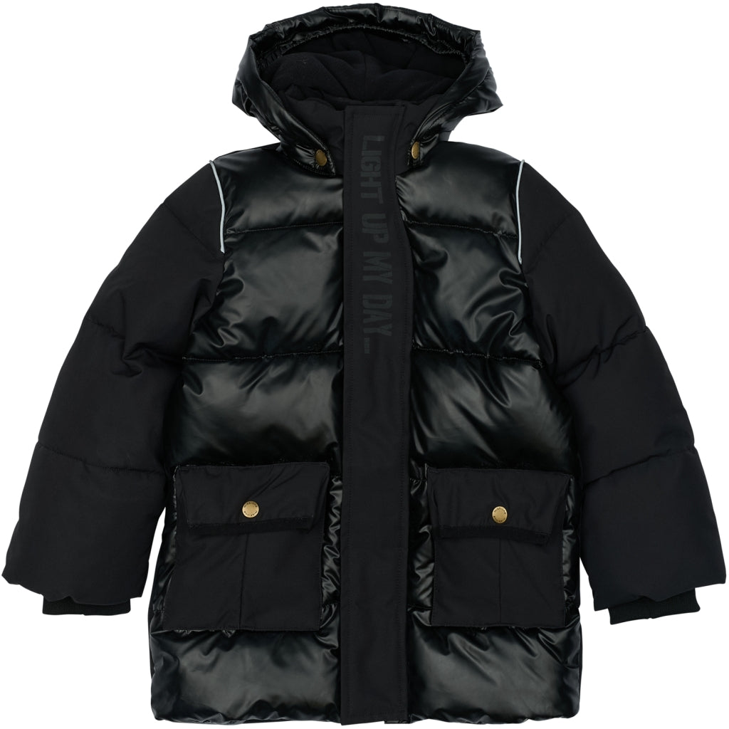 Mikk-Line Puffer Jacket Mix Jakker Black