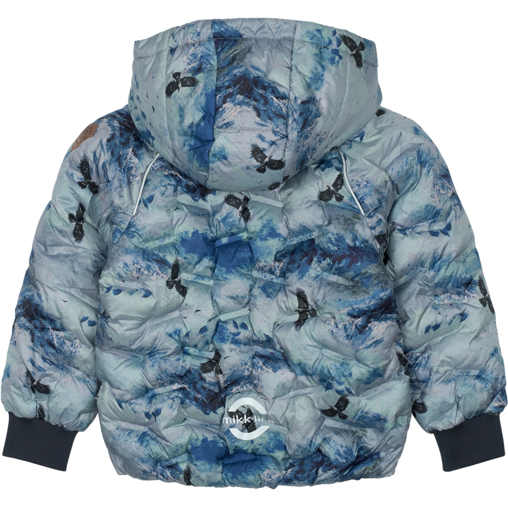Mikk-Line Puffer Jakke Print Jakker Blue Nights