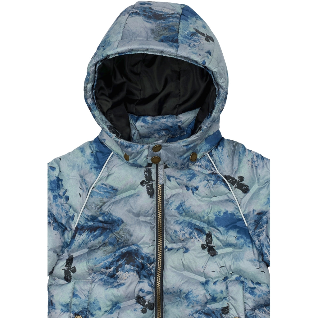 Mikk-Line Puffer Jakke Print Jakker Blue Nights