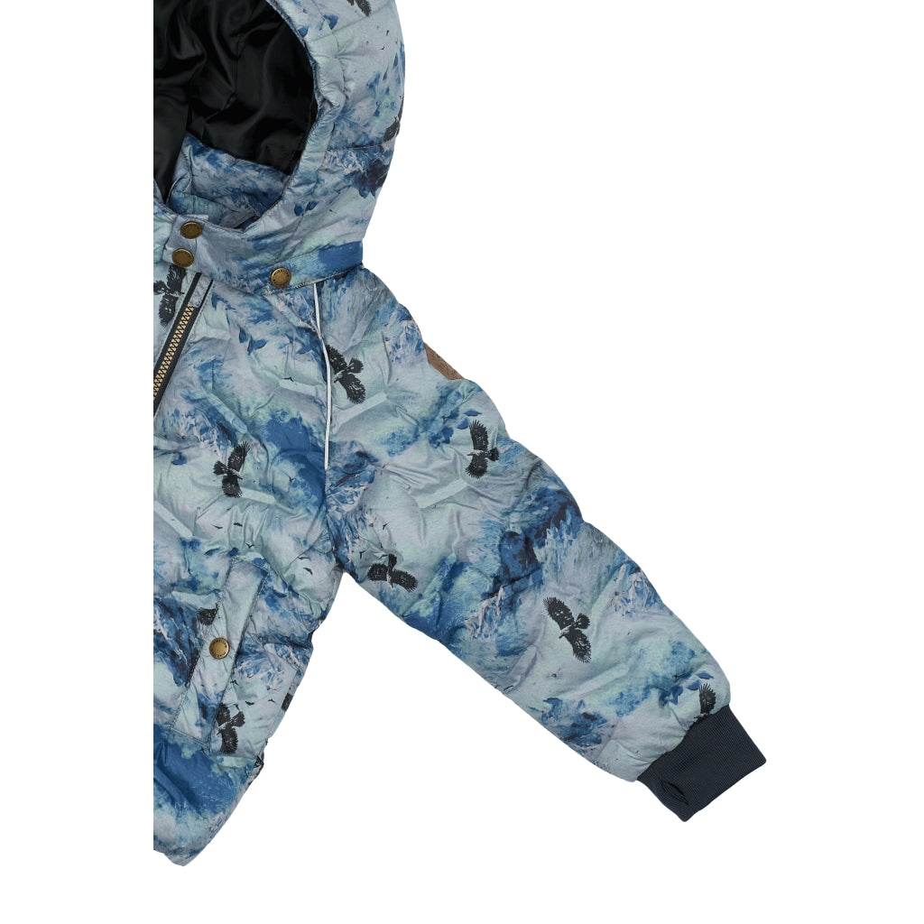 Mikk-Line Puffer Jakke Print Jakker Blue Nights