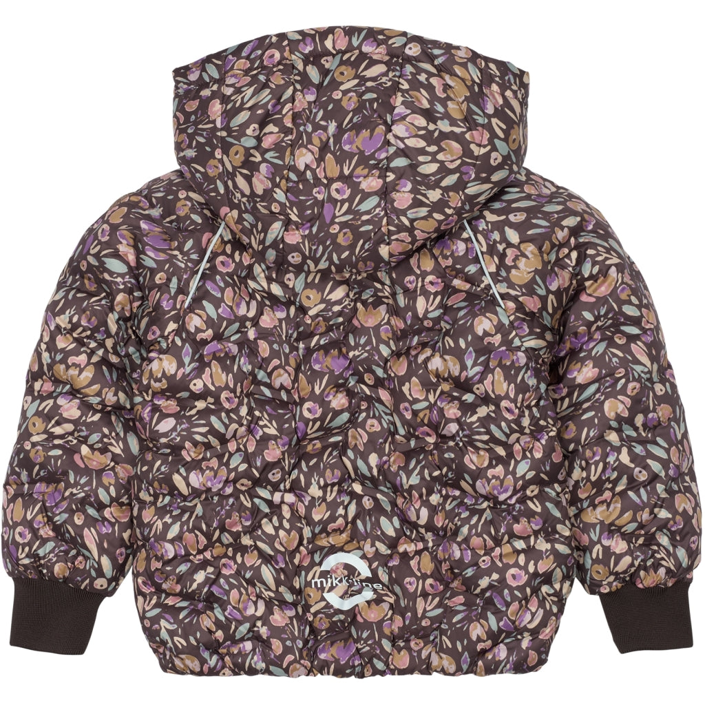 Mikk-Line Puffer Jakke Print Jakker Raisin