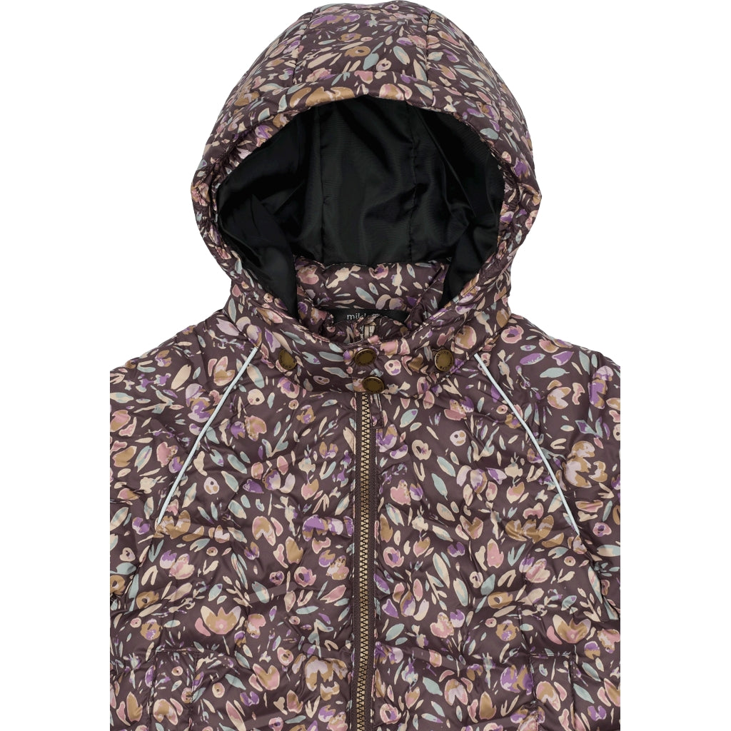Mikk-Line Puffer Jakke Print Jakker Raisin