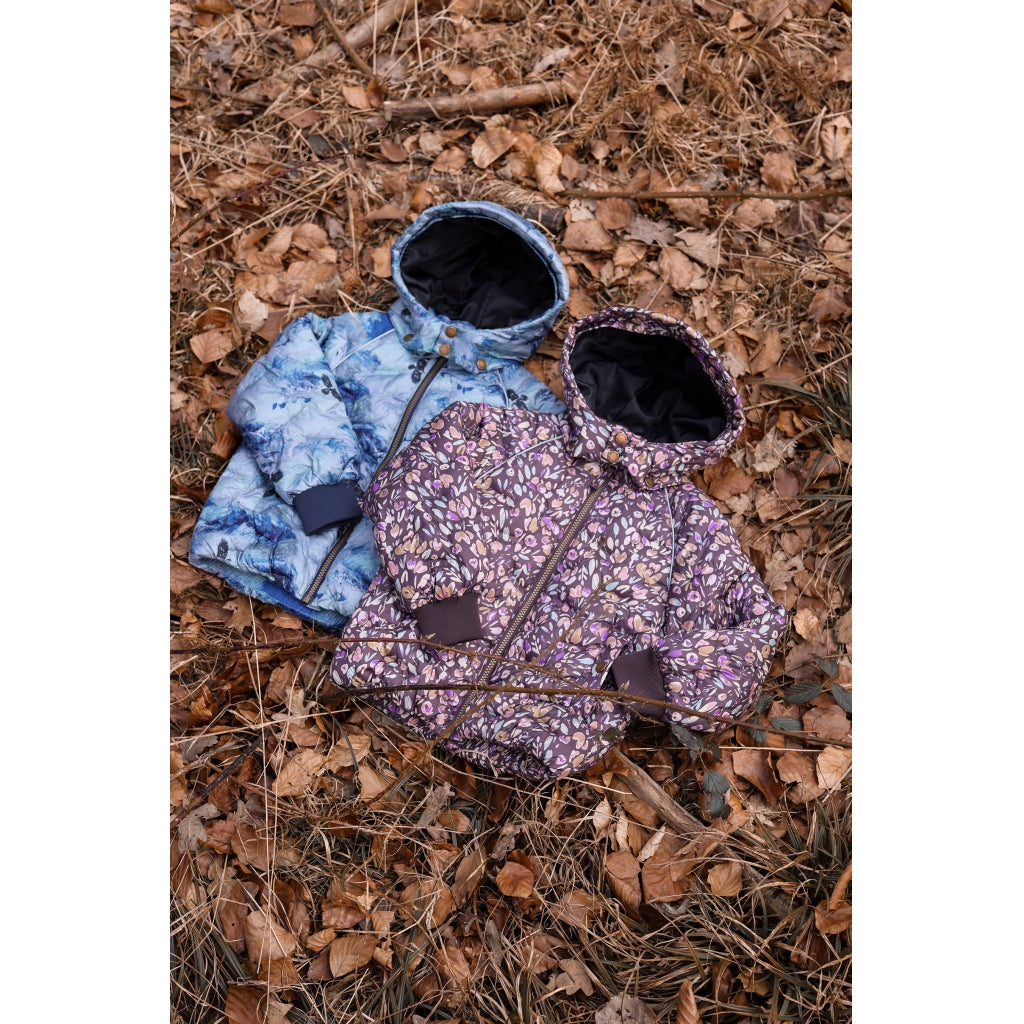 Mikk-Line Puffer Jakke Print Jakker Raisin