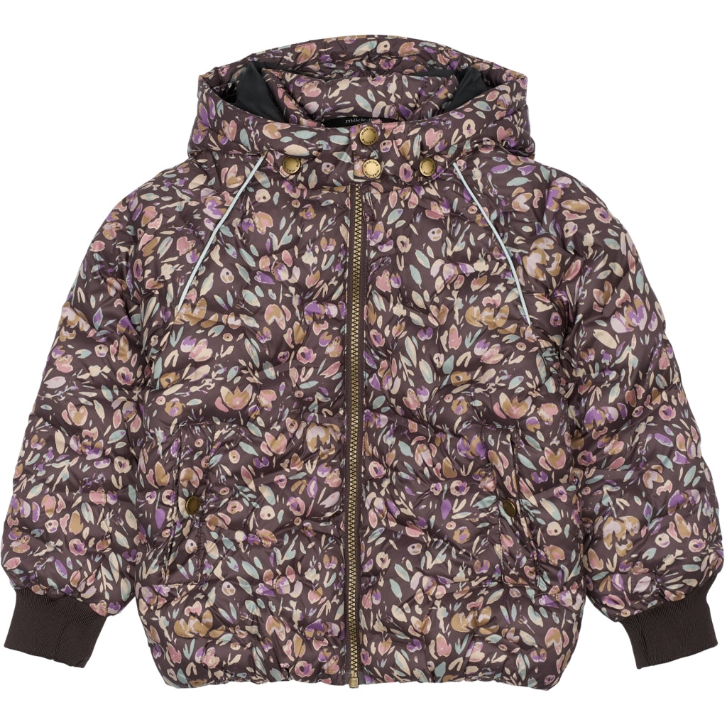 Mikk-Line Puffer Jakke Print Jakker Raisin