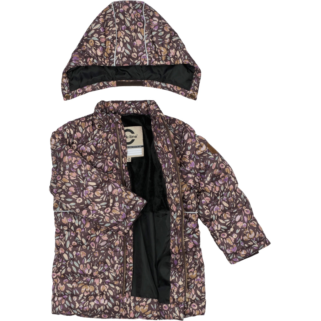 Mikk-Line Puffer Jakke Print Jakker Raisin
