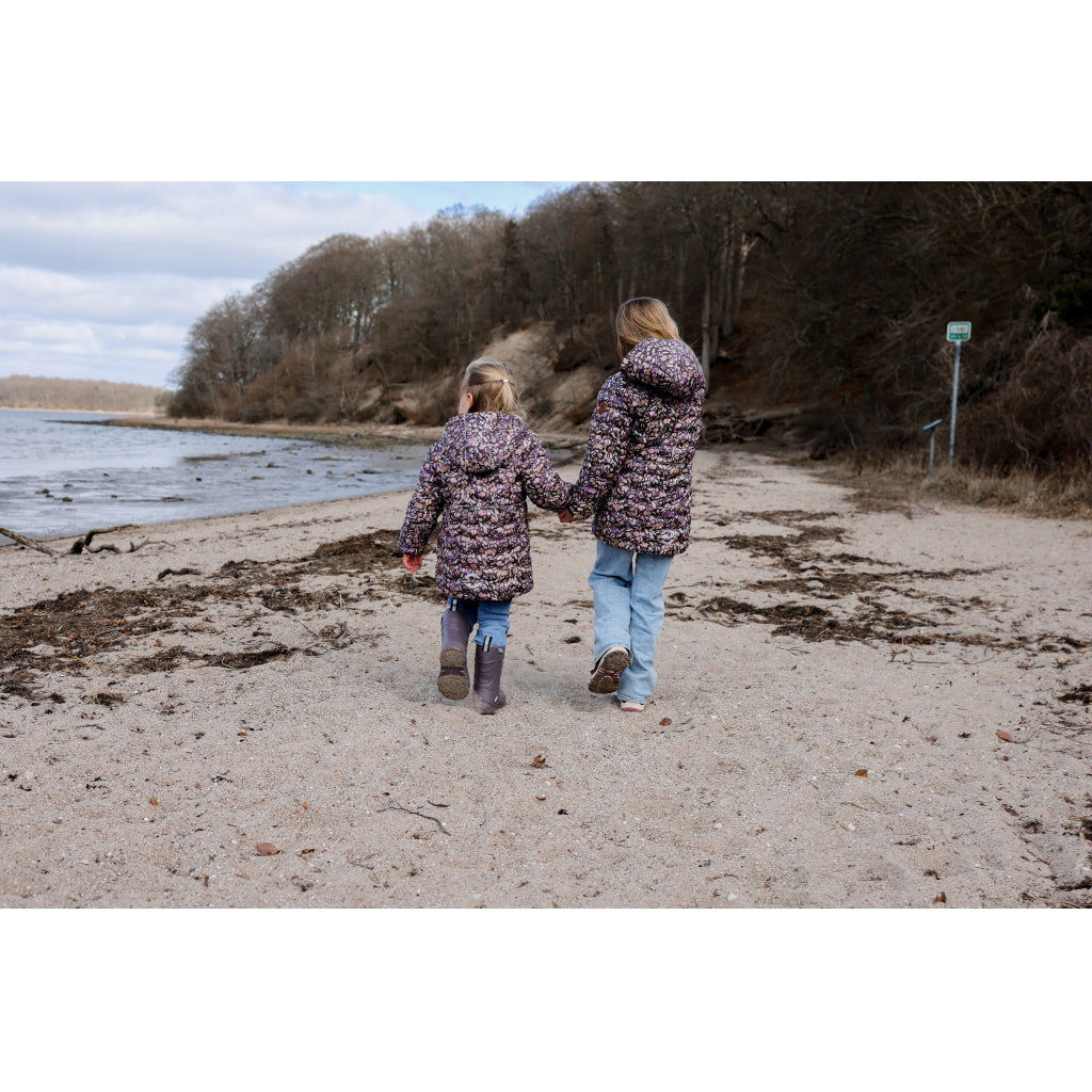 Mikk-Line Puffer Jakke Print Jakker Raisin