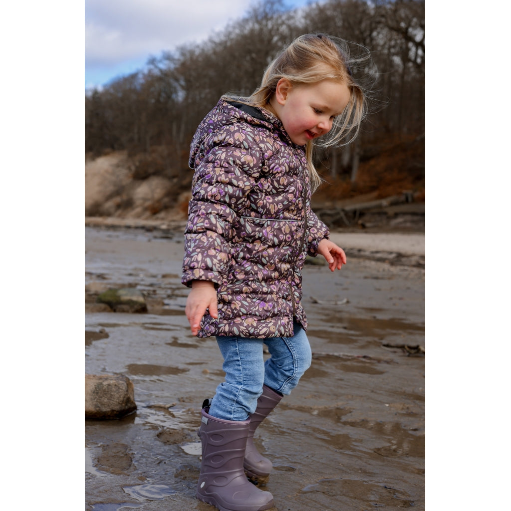 Mikk-Line Puffer Jakke Print Jakker Raisin