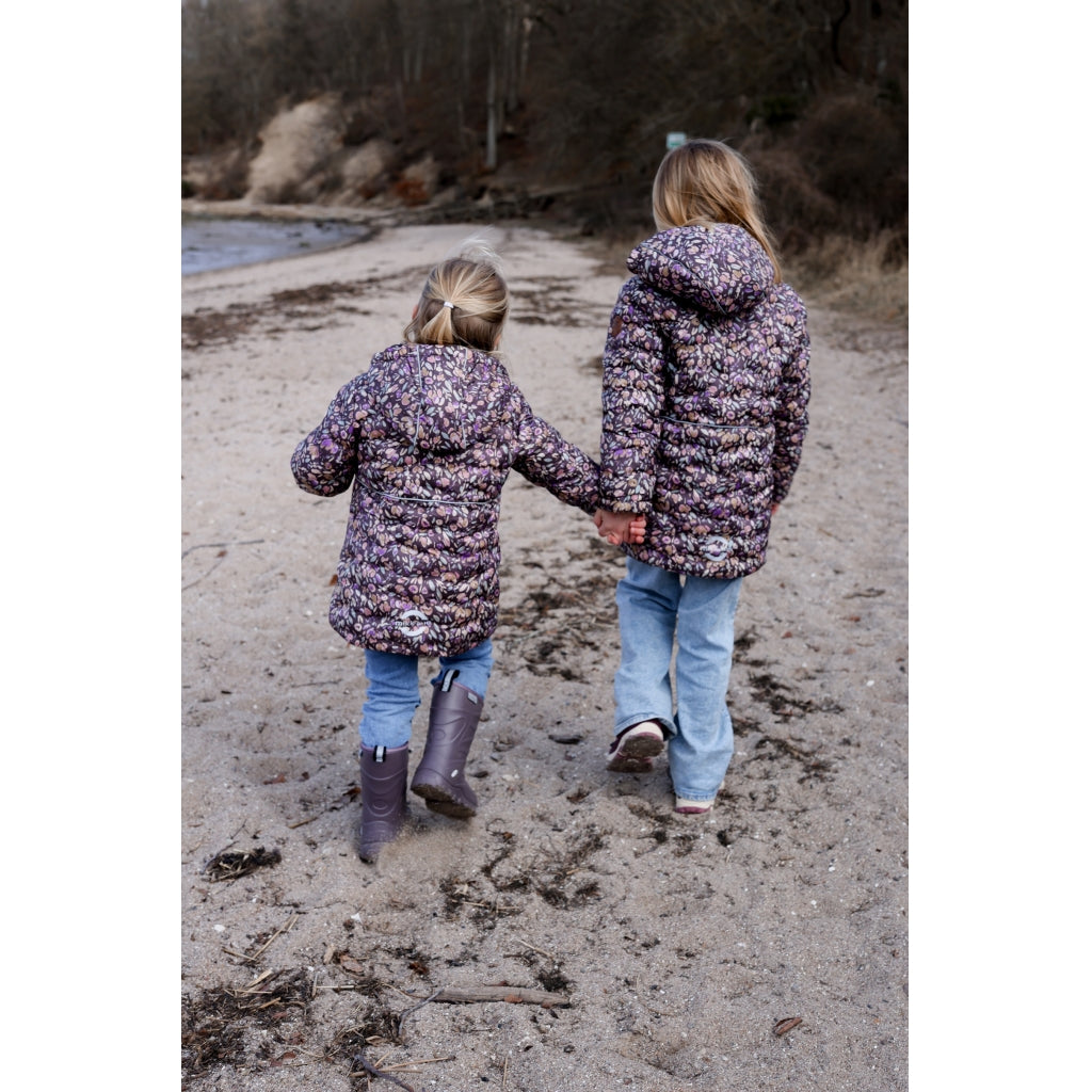 Mikk-Line Puffer Jakke Print Jakker Raisin