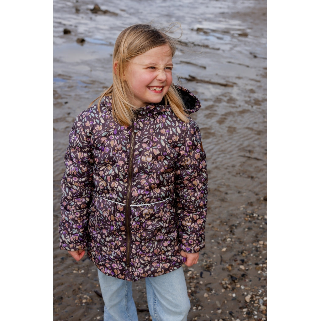 Mikk-Line Puffer Jakke Print Jakker Raisin