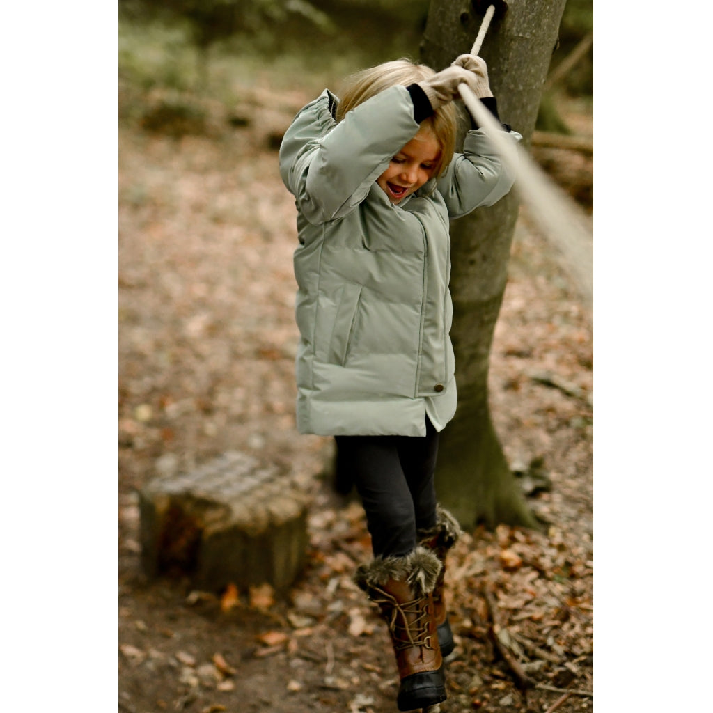 Mikk-Line Puffer Jakke Print Jakker Iceberg Green