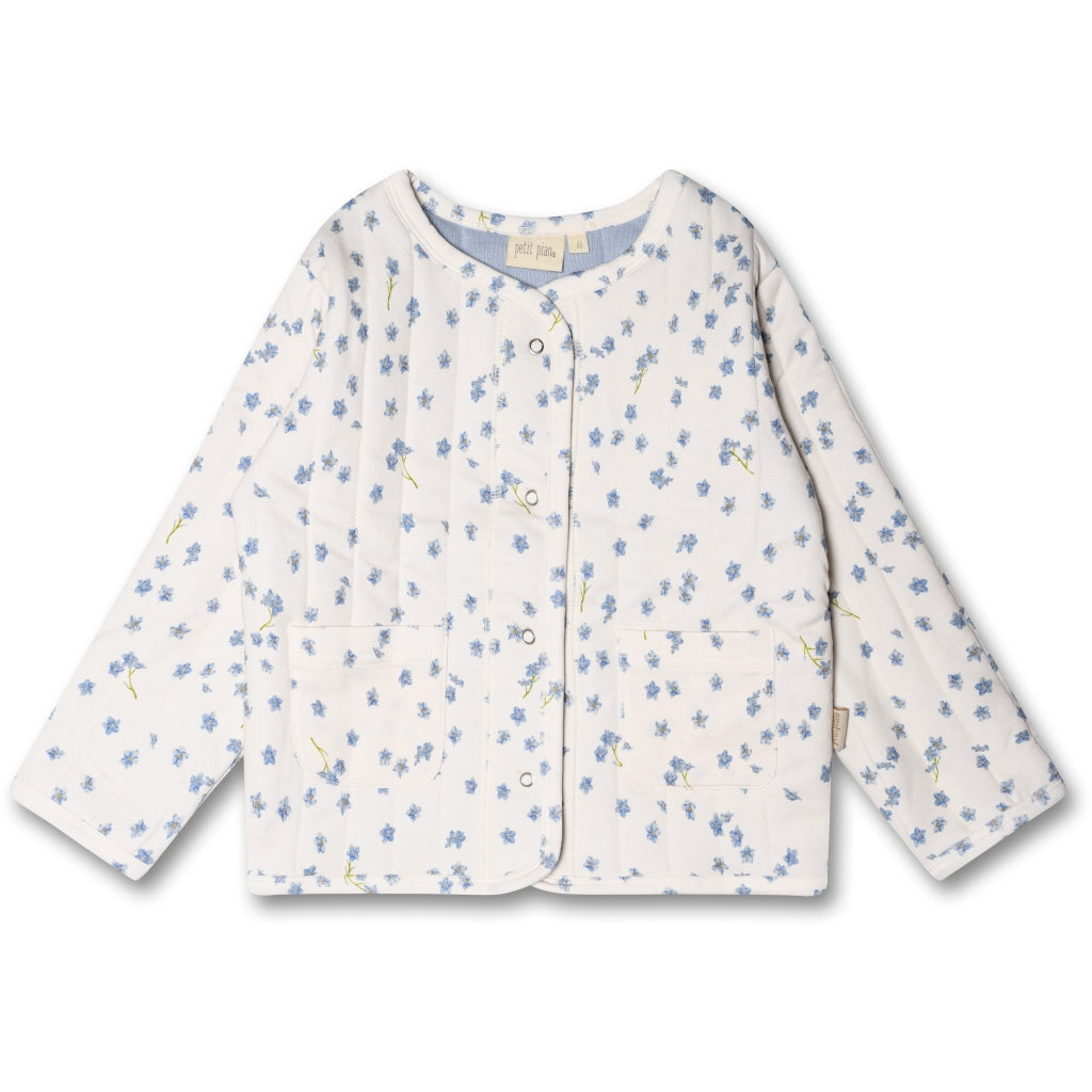 PETIT PIAO Quilted Jacket Printed Jakker Forget Me Not