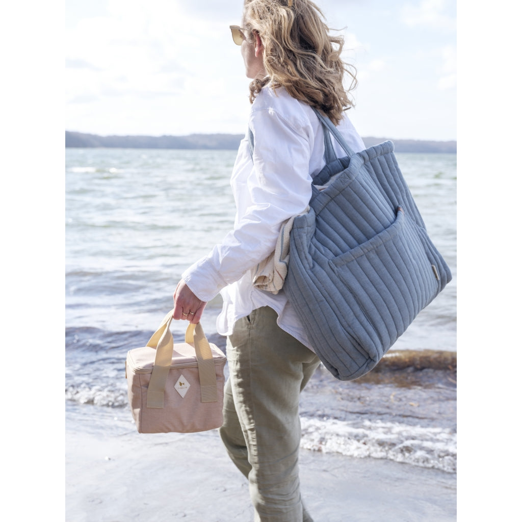 Fabelab Quilted Tote Bag - Chambray Blue Spruce Bags & Backpacks Blue Spruce