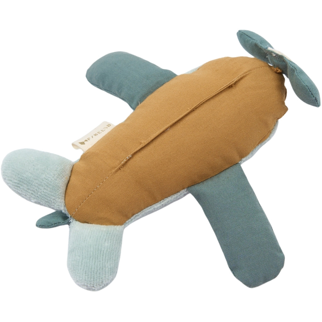 Fabelab Rattle - Airplane - Little Flyers Baby Toys Slate