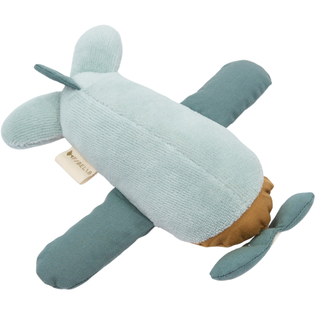Fabelab Rattle - Airplane - Little Flyers Baby Toys Slate