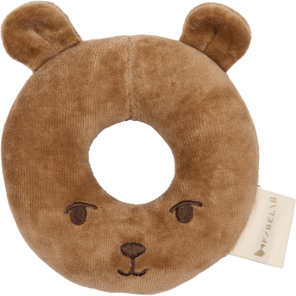 Fabelab Rattle - Bear Baby Toys Tobacco Brown