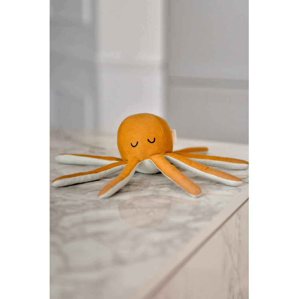 Fabelab Rattle - Octopus - Ochre / Beach Grass Baby Toys Ochre