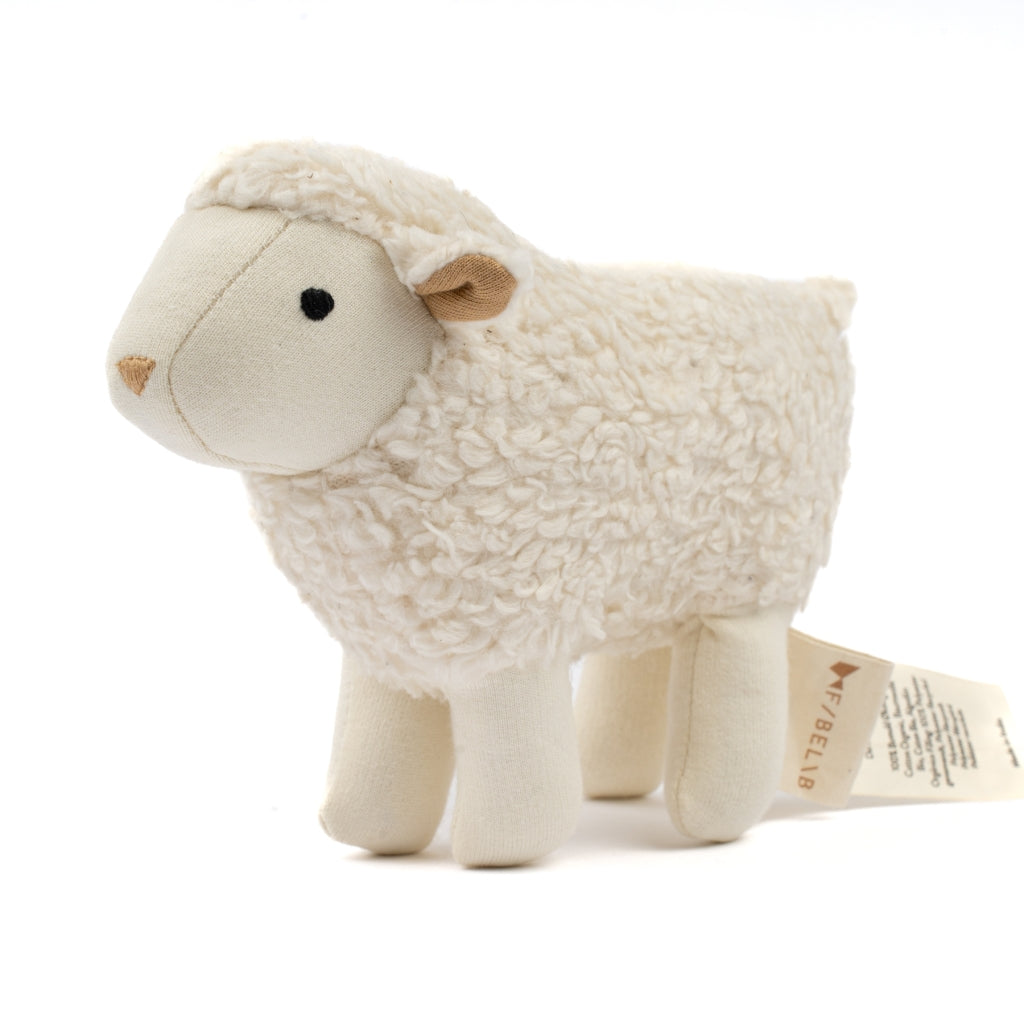 Fabelab Rattle - Sheep Sam Baby Toys Natural (unbleached cotton)