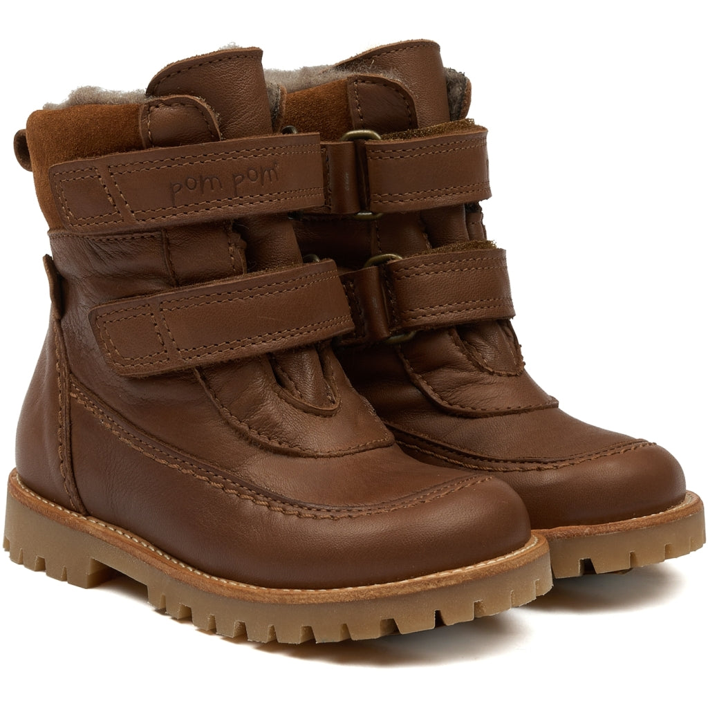 POM POM Rub Sole™ Velcro Boot TEX Boot Dark Camel