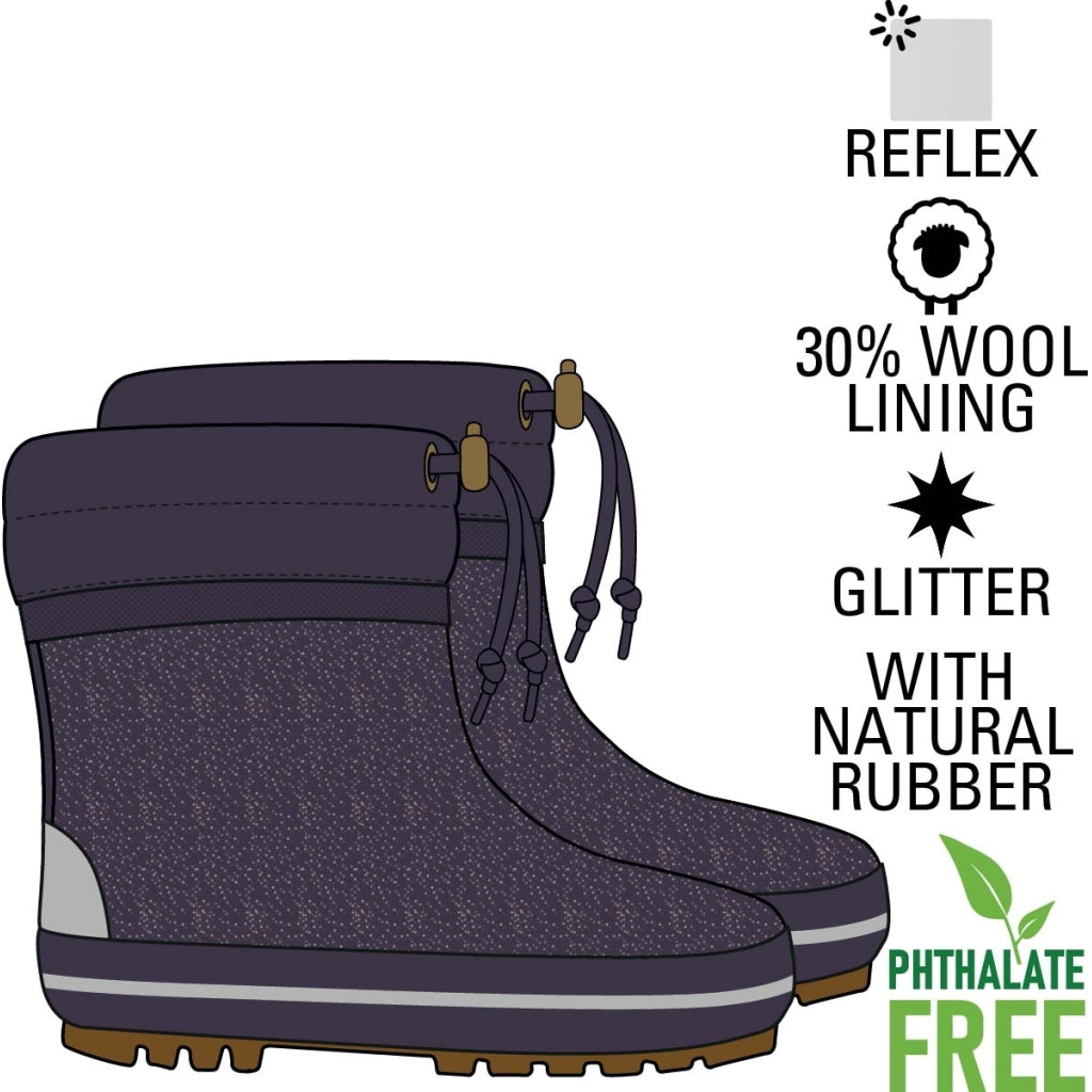 Mikk-Line Short Winter Wellies - Glitter Støvler og gummistøvler