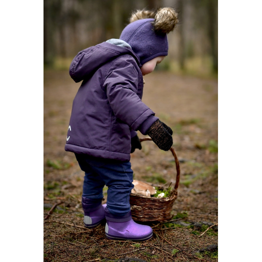 Mikk-Line Short Winter Wellies - Glitter Støvler og gummistøvler Nightshade