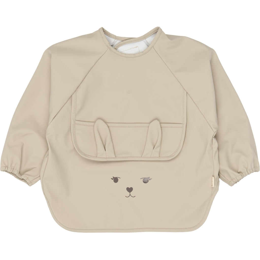 Fabelab Sleeve Bib 2-pack - Bunny Solid Hagesmække og savlesmække Ash Rose