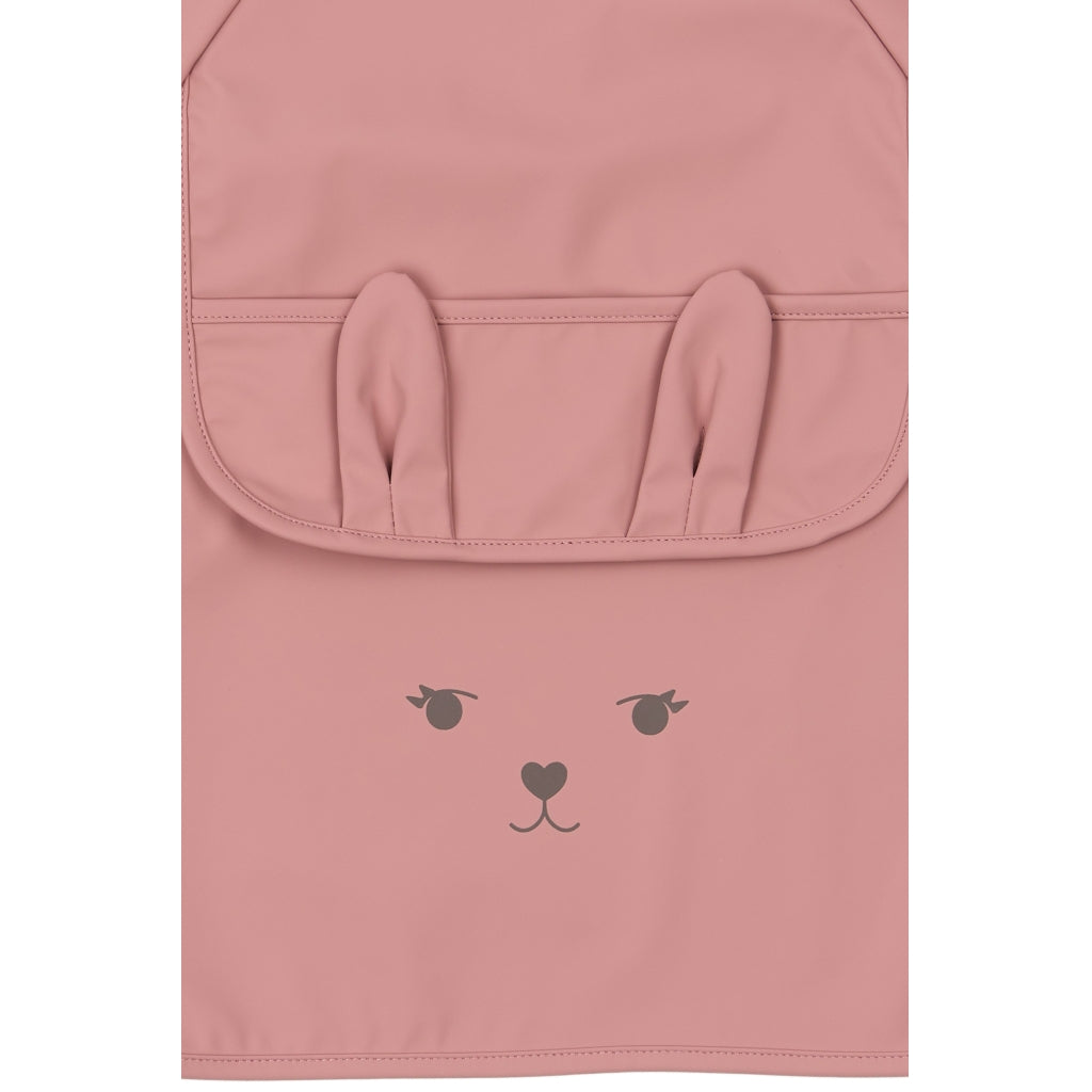 Fabelab Sleeve Bib 2-pack - Bunny Solid Hagesmække og savlesmække Ash Rose