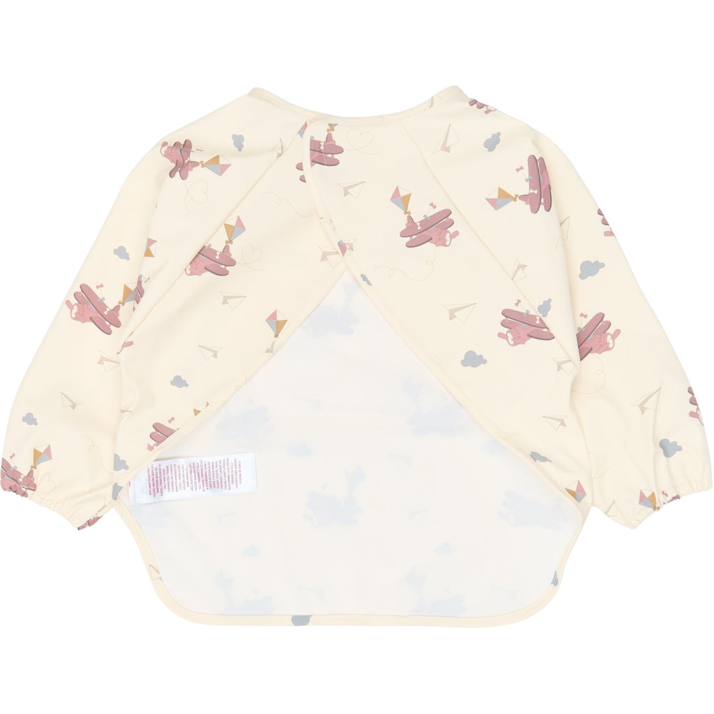 Fabelab Sleeve Bib 2-pack - Little Flyers AOP Ash Rose Hagesmække og savlesmække Ash Rose