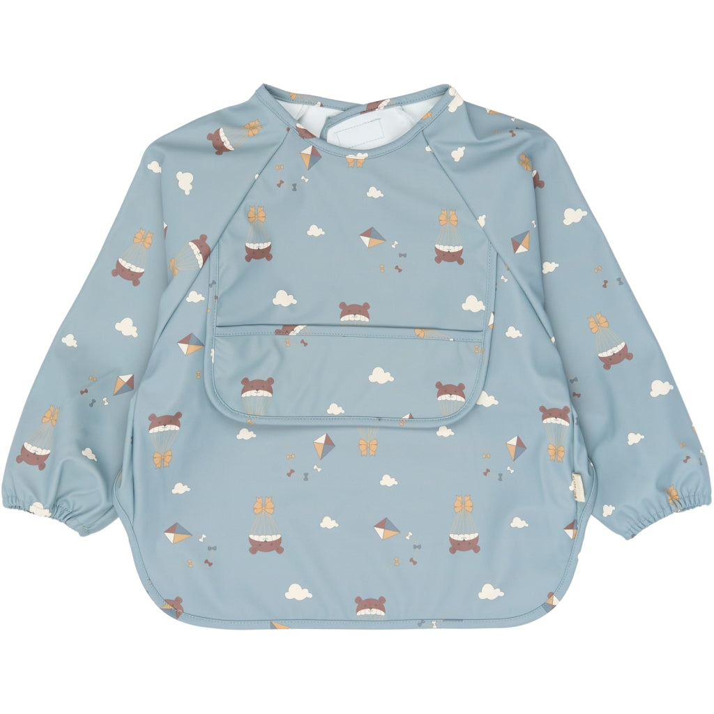 Fabelab Sleeve Bib 2-pack - Little Flyers AOP Slate Hagesmække og savlesmække Wood Thrush