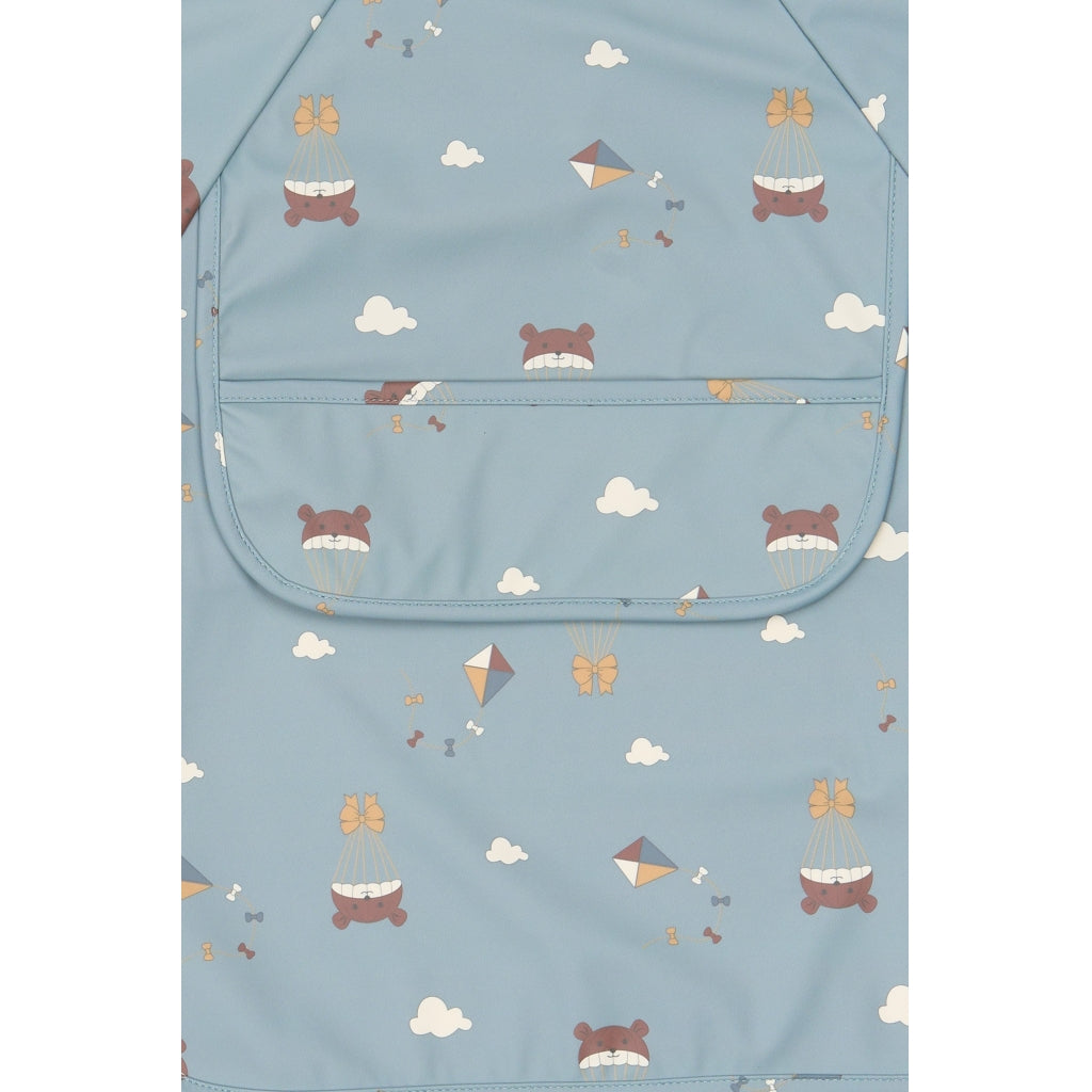 Fabelab Sleeve Bib 2-pack - Little Flyers AOP Slate Hagesmække og savlesmække Wood Thrush