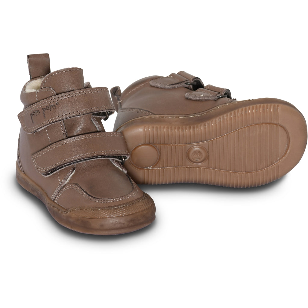 POM POM Sneaker™ Wool Booty Sneakers Dark Camel