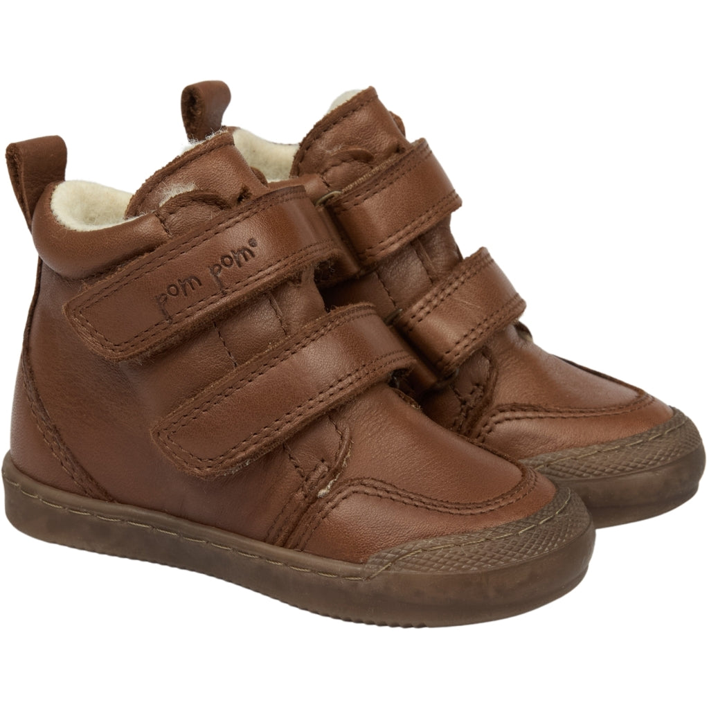POM POM Sneaker™ Wool Booty Sneakers Dark Camel