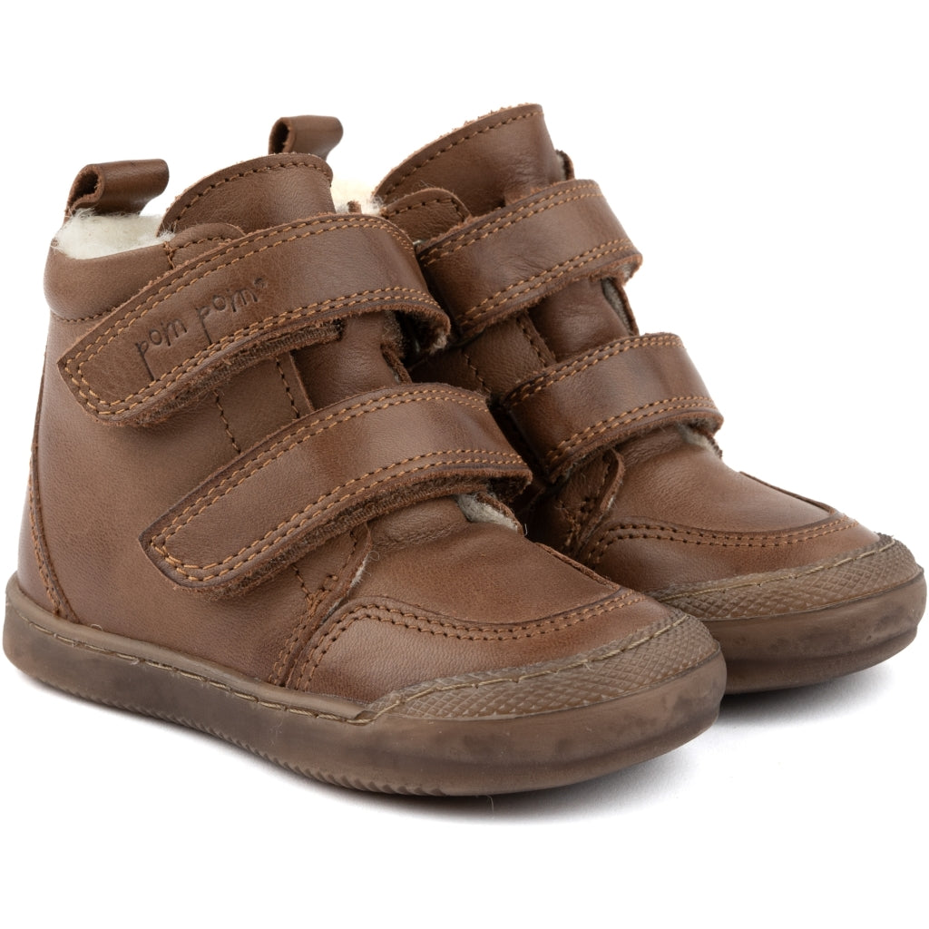 POM POM Sneaker™ Wool Booty Sneakers Dark Camel