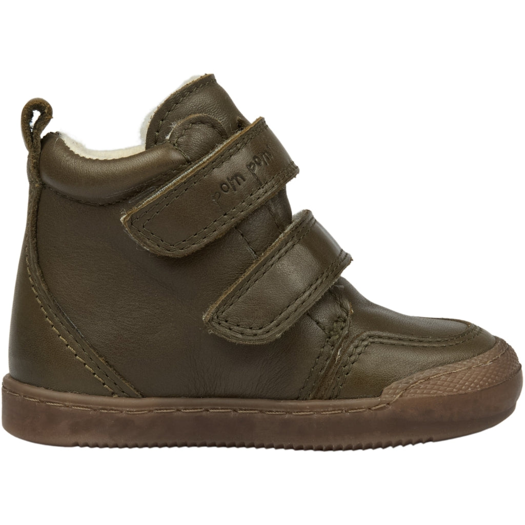 POM POM Sneaker™ Wool Booty Sneakers Dark green