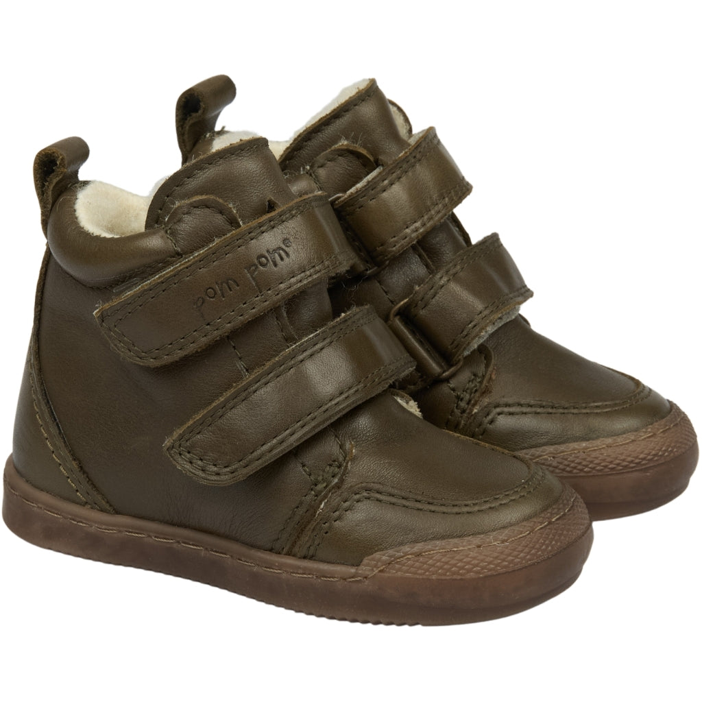 POM POM Sneaker™ Wool Booty Sneakers Dark green