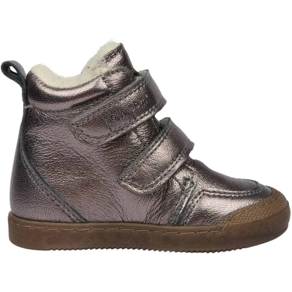 POM POM Sneaker™ Wool Booty Sneakers Metallic Brown