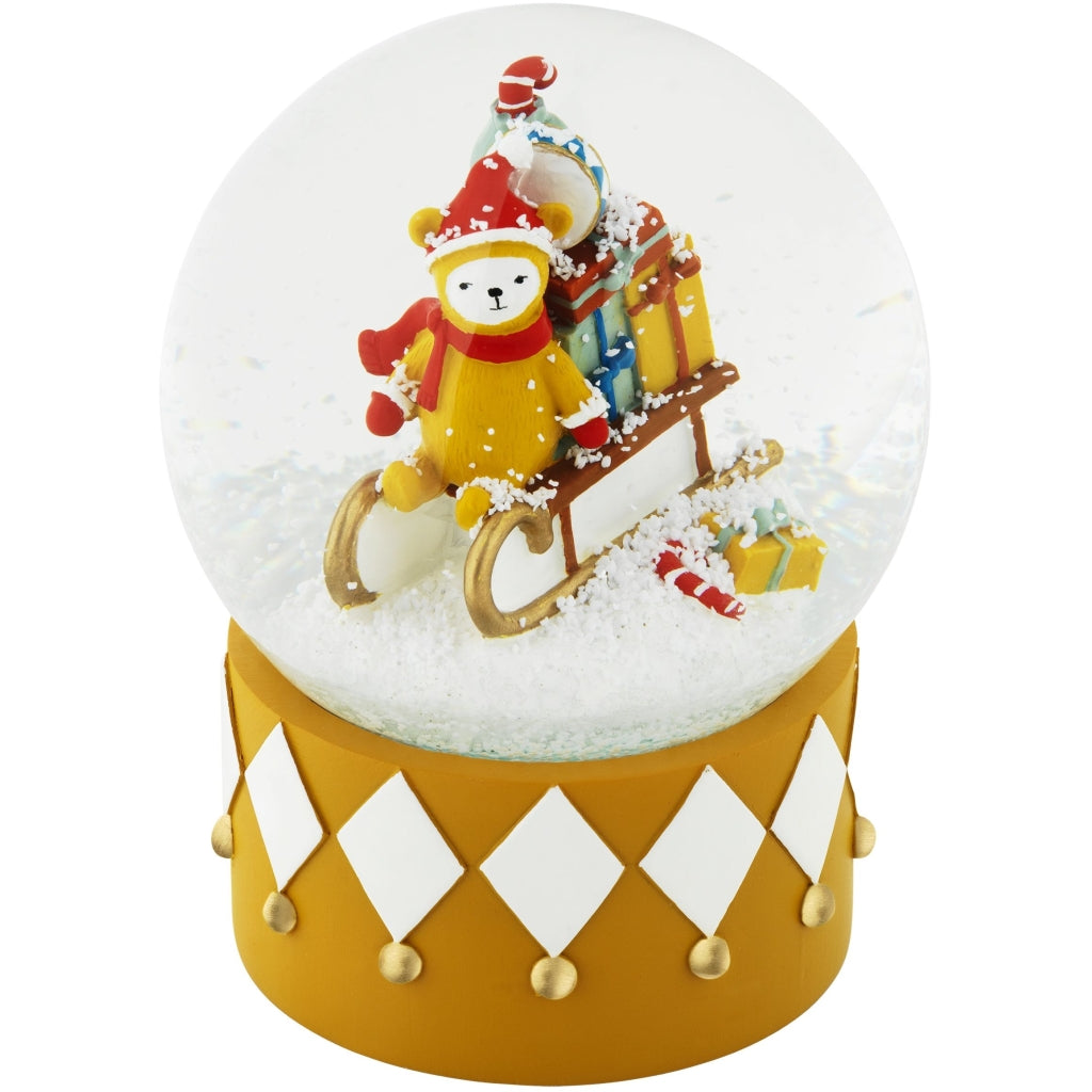 Fabelab Snow Globe Bob's Sleighride Decoration Ochre