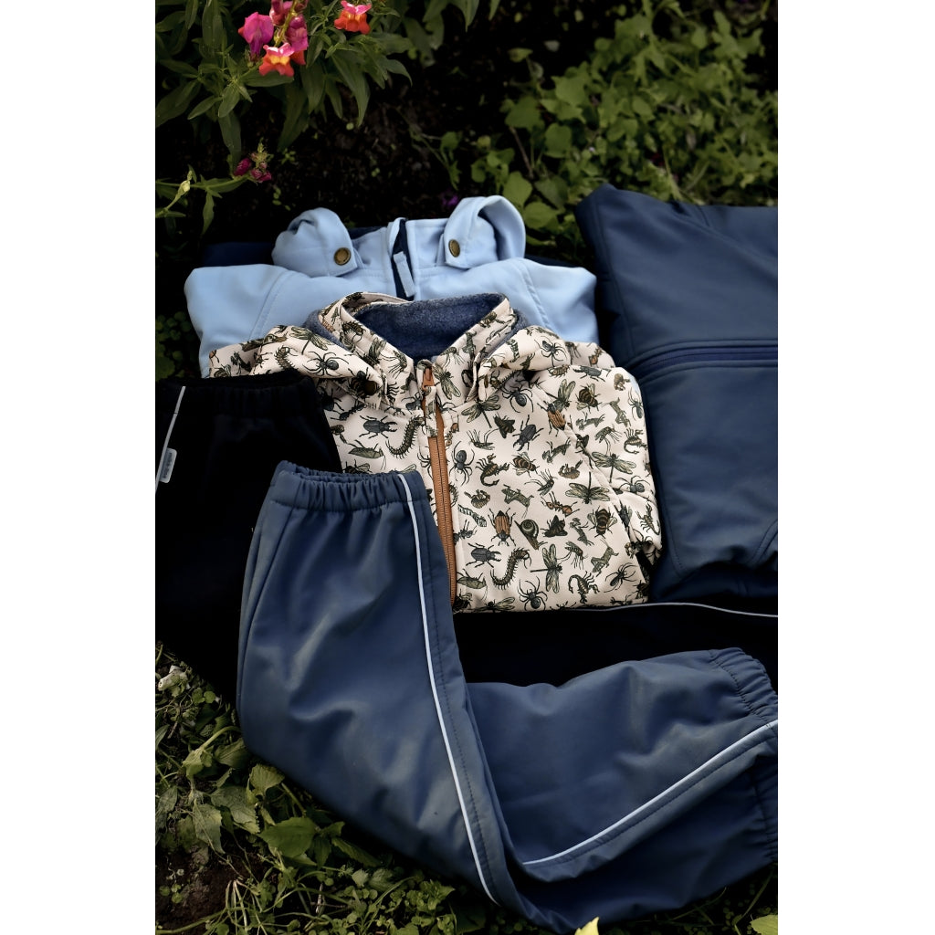 Mikk-Line Softshell Bukser (Ensfarvet) Softshell tøj Blue Nights