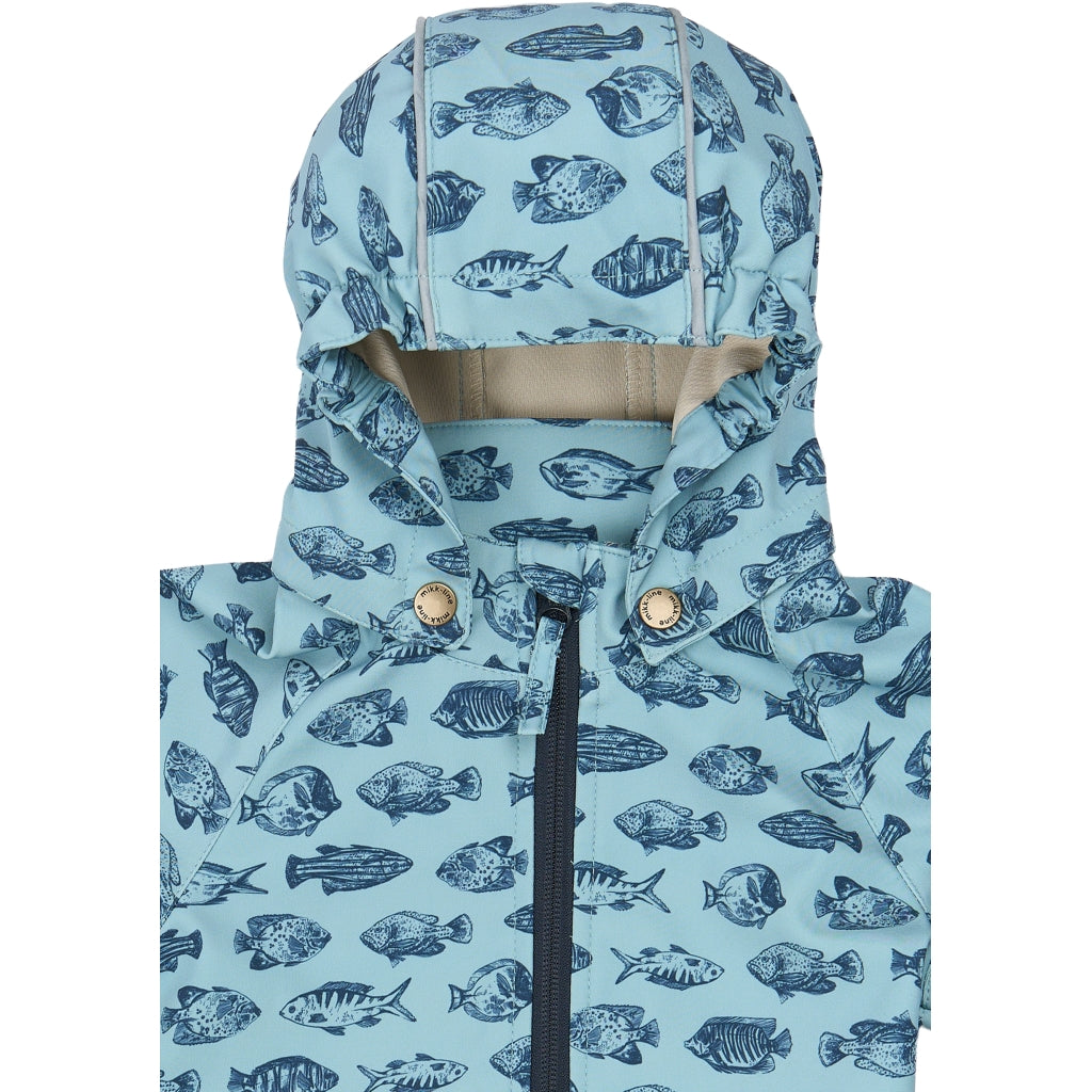 Mikk-Line Softshell Heldragt (Mønstret) Softshell tøj Fish AOP