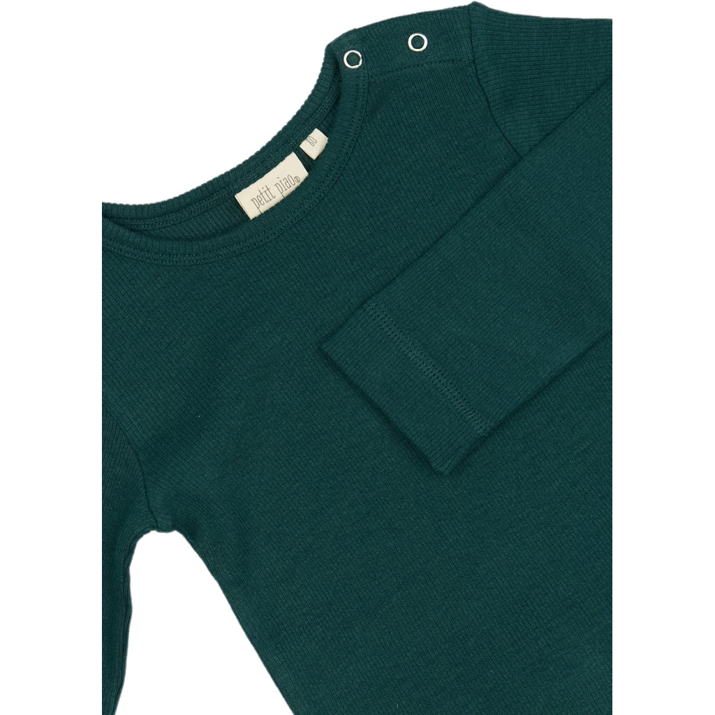 PETIT PIAO T-shirt L/S Modal Langærmet bluse Dark Sea