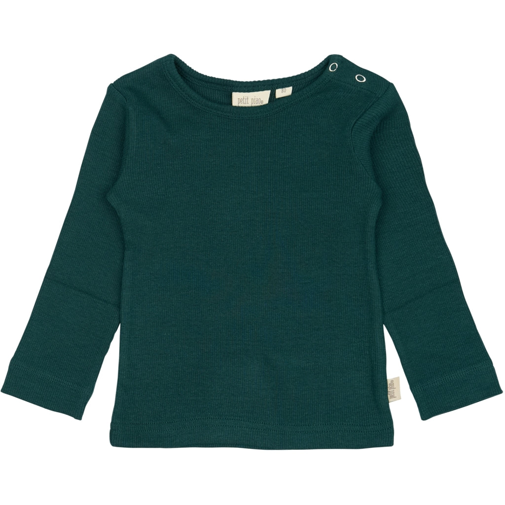 PETIT PIAO T-shirt L/S Modal Langærmet bluse Dark Sea