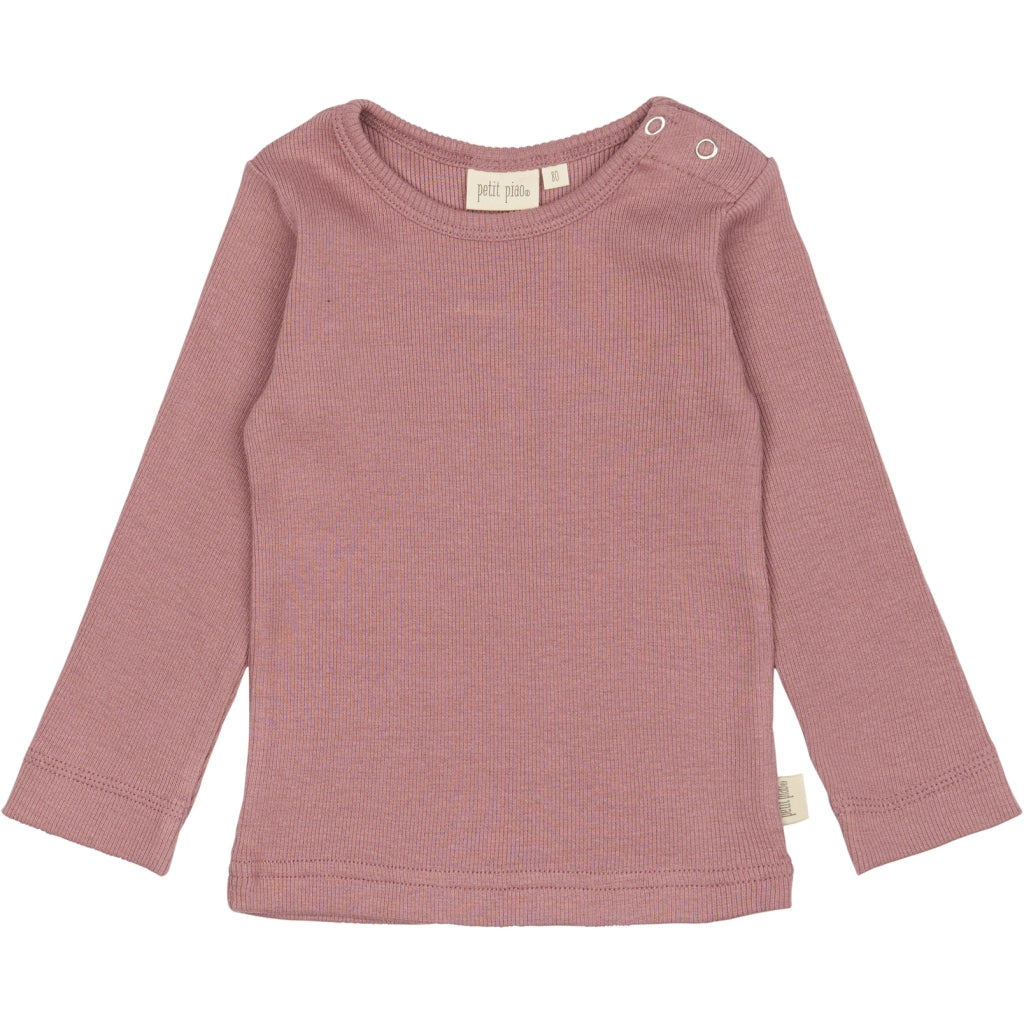 PETIT PIAO T-shirt L/S Modal Langærmet bluse Nostalgic Rose